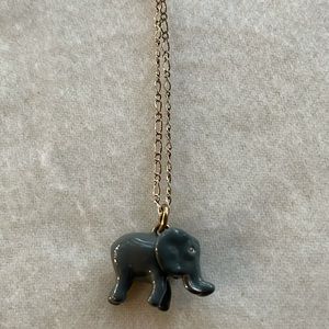 J Crew elephant pendant long necklace
